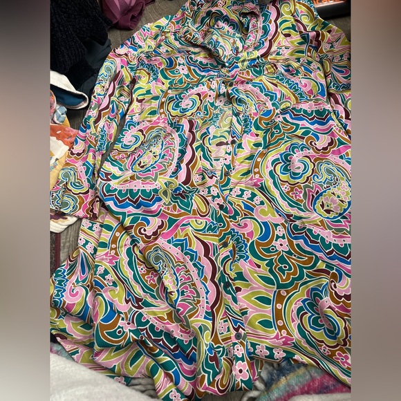 Boden Green Kate Satin Shirt Dress US Size 14R - Picture 11 of 14